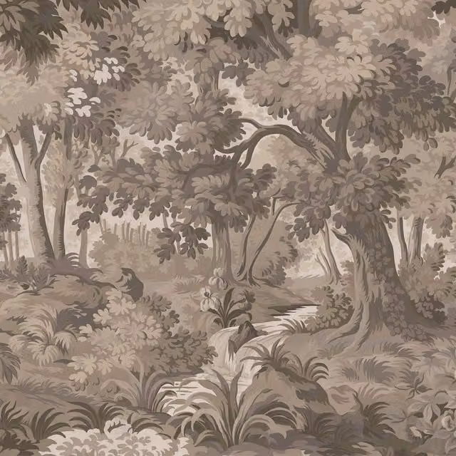House of Hackney Arborea Floral Vintage Wallpaper in Brown