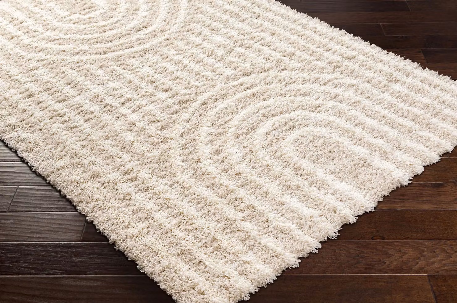 Livabliss Urban Shag Modern Rectangular Plush Pile Rug in Grey, White, Beige and Brown, W: 130 cm, L: 190 cm – 3