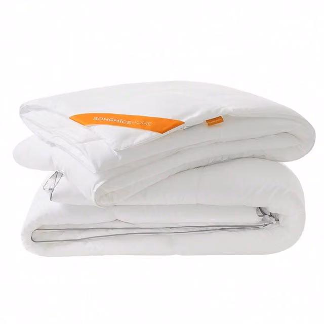 SONGMICS 2-in-1 All-Season Microfibre Duvet Set, White