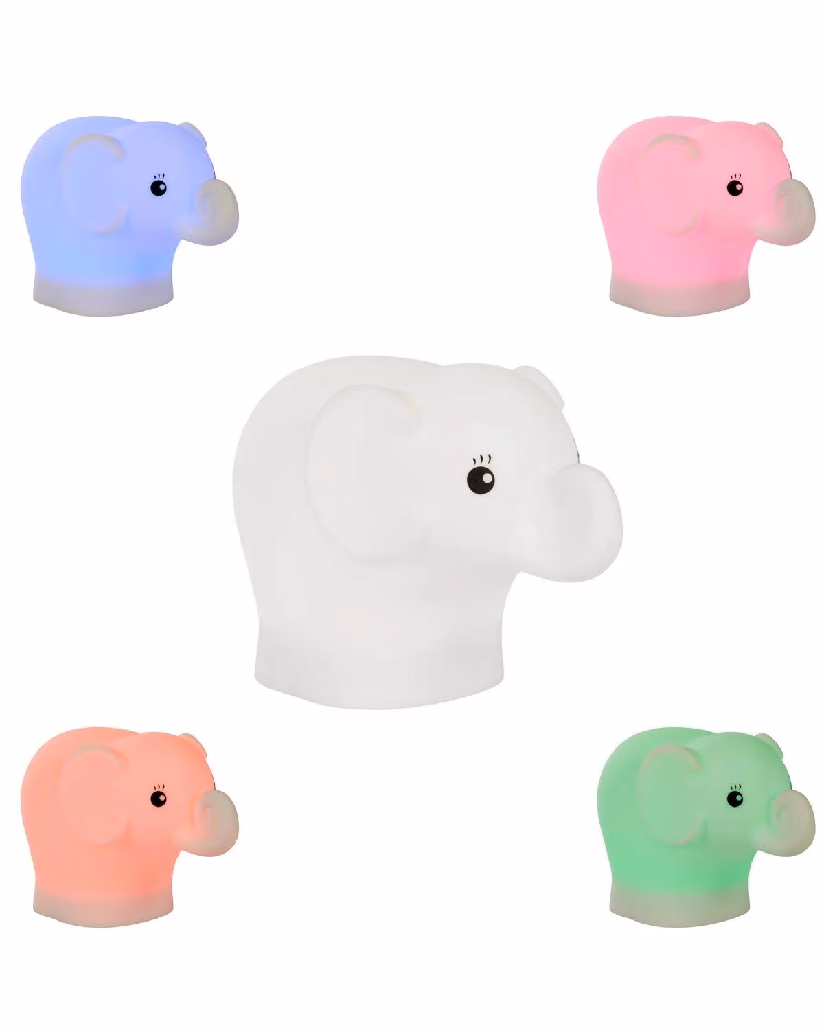 BHS Lighting Glow Elephant Silicone Night Light in White – 4