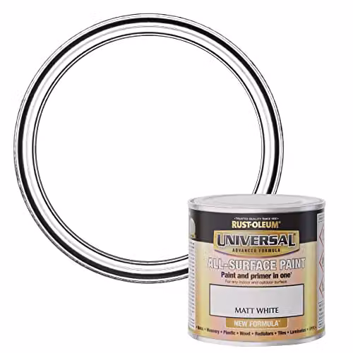Rust-Oleum Universal Matt White Opaque Spray Paint 250ml