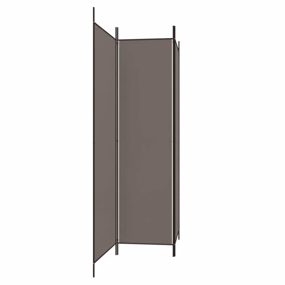 Berkfield Home 3-Panel Fabric Room Divider in Anthracite, W: 150 cm, H: 220 cm – 3