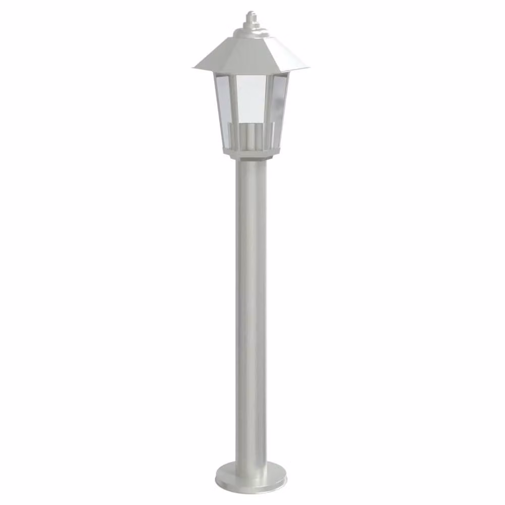 Berkfield Home Silver Stainless Steel Outdoor Floor Lamp, Height: 80 cm – 2