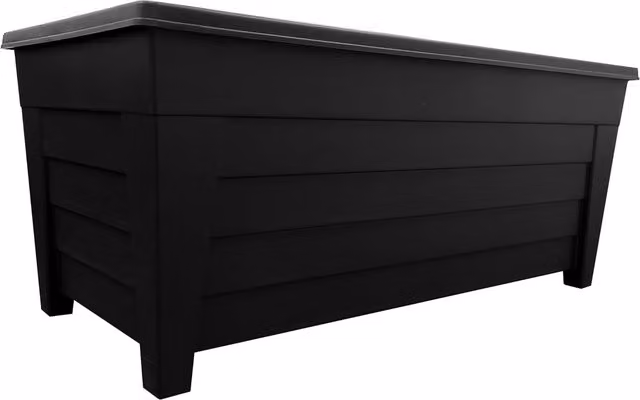Storm Trading Group Grosvenor Rectangular Window Box Planter, Black, Length: 55 cm