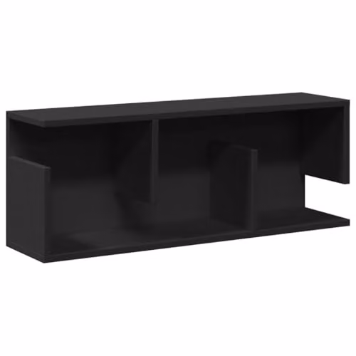 vidaXL Wall Cabinet in Black MDF, W: 80 cm, D: 30 cm, H: 30 cm – 1