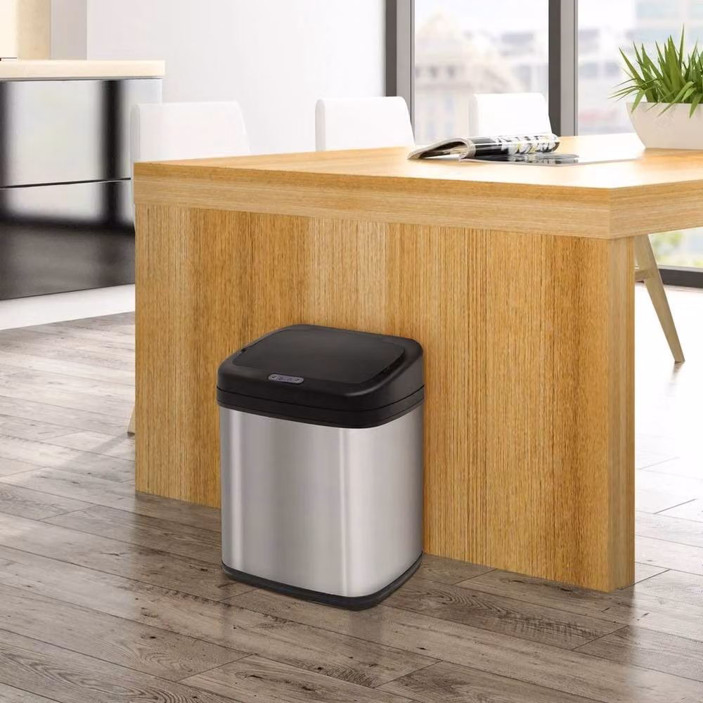 VOGREX 20L Stainless Steel Automatic Sensor Waste Bin in Silver – 3