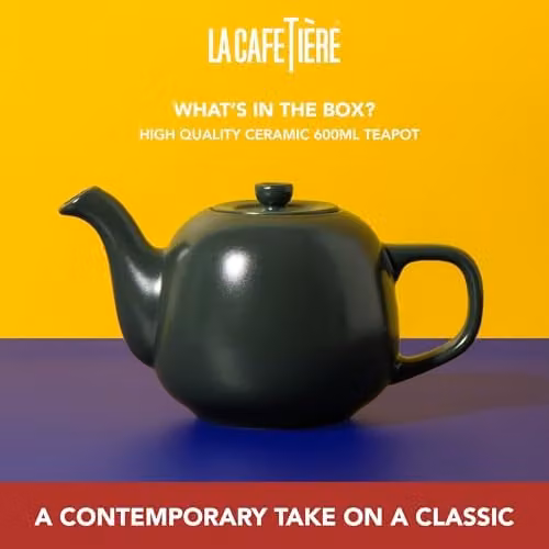 La Cafetiere Green Ceramic Stoneware Teapot, 600ml – 2