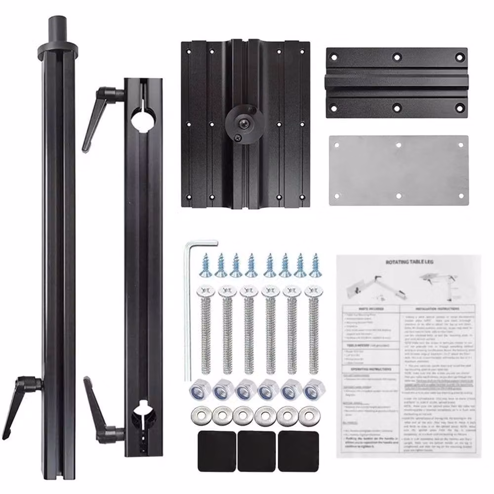 Nordara Detachable 360 Swivel Table Leg for Campervans and Caravans, Black – 4
