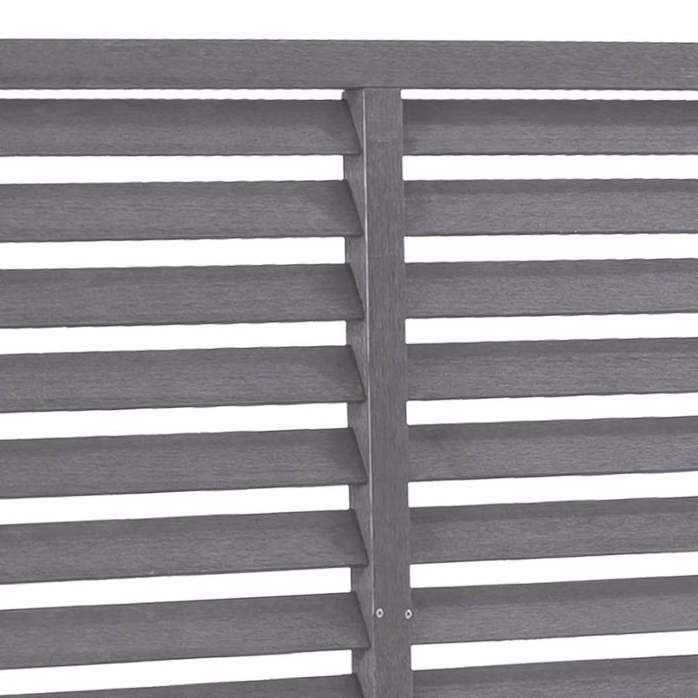 Berkfield Home Louver WPC Fence, Grey, 180 x 180 cm – 4