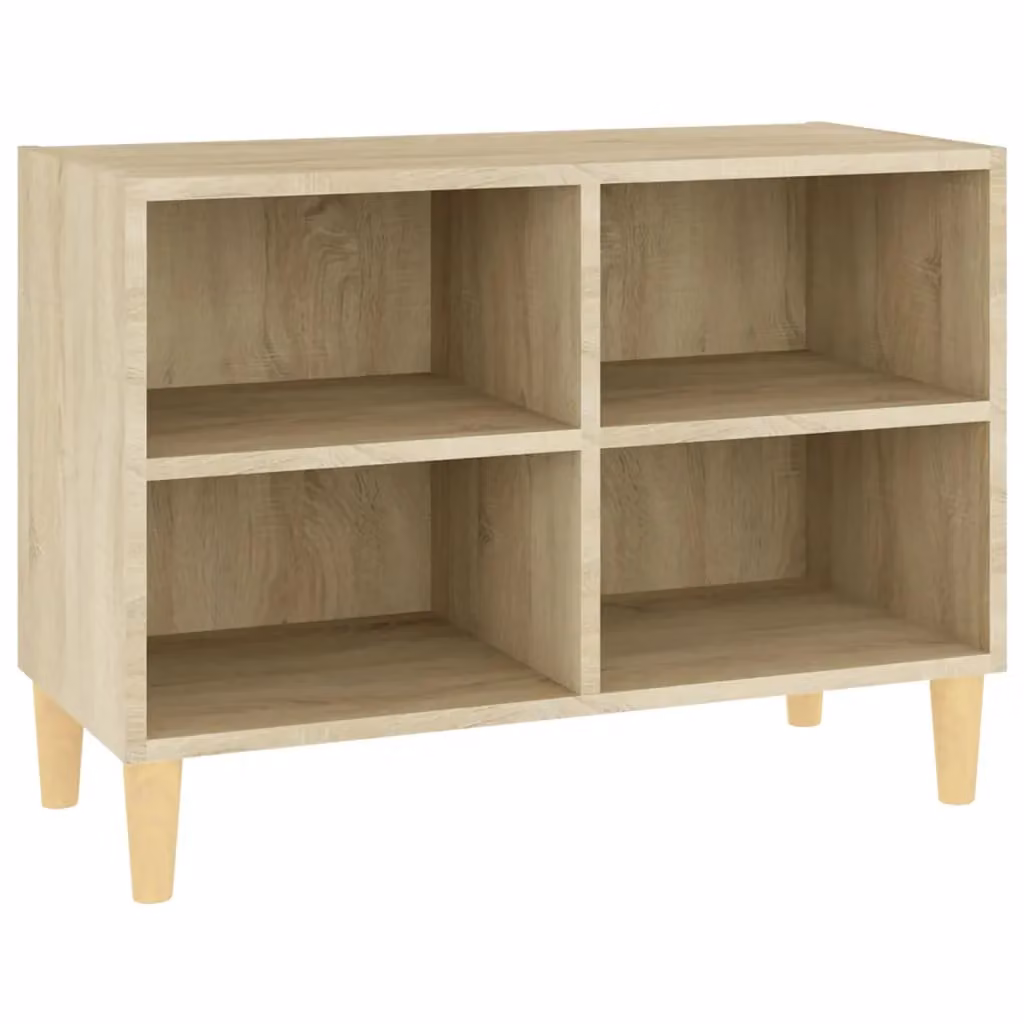 Berkfield Home Sonoma Oak TV Cabinet with Solid Wood Legs, Brown, W: 69.5 cm, D: 30 cm, H: 50 cm – 2