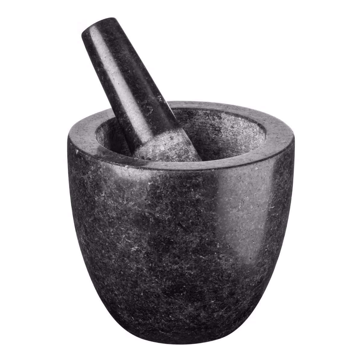 Orsina Speckled Charcoal Granite Mortar and Pestle in Grey – 2