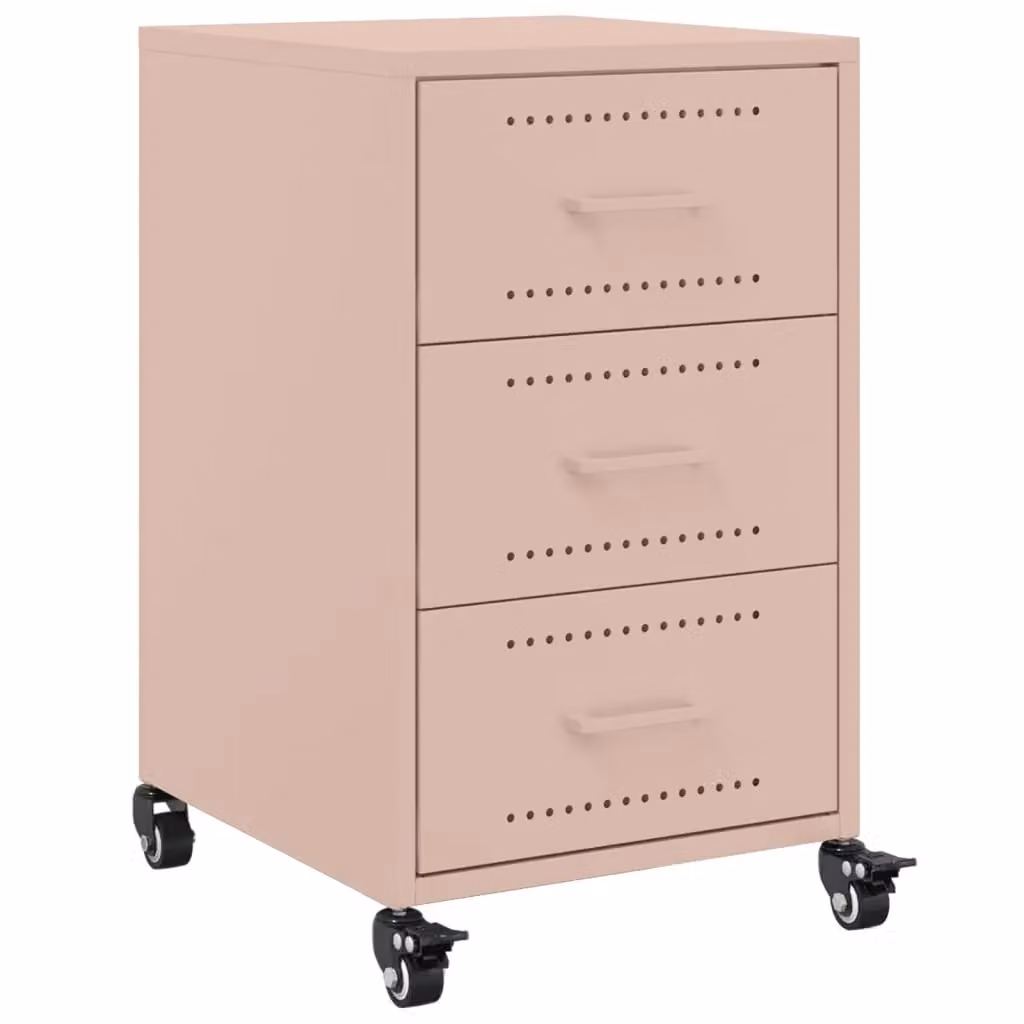 Berkfield Home Pink Metal Bedside Cabinet W/D/H: 36 x 39 x 59 cm – 2