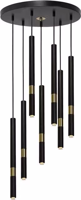 Milagro Monza Pendant Lamp in Black and Gold