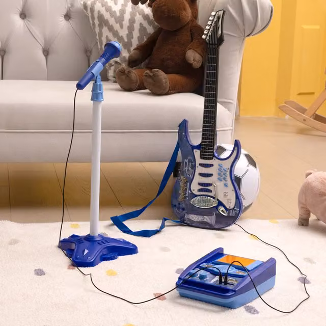 Livingandhome Blue Plastic Mini Band Music Set for Kids