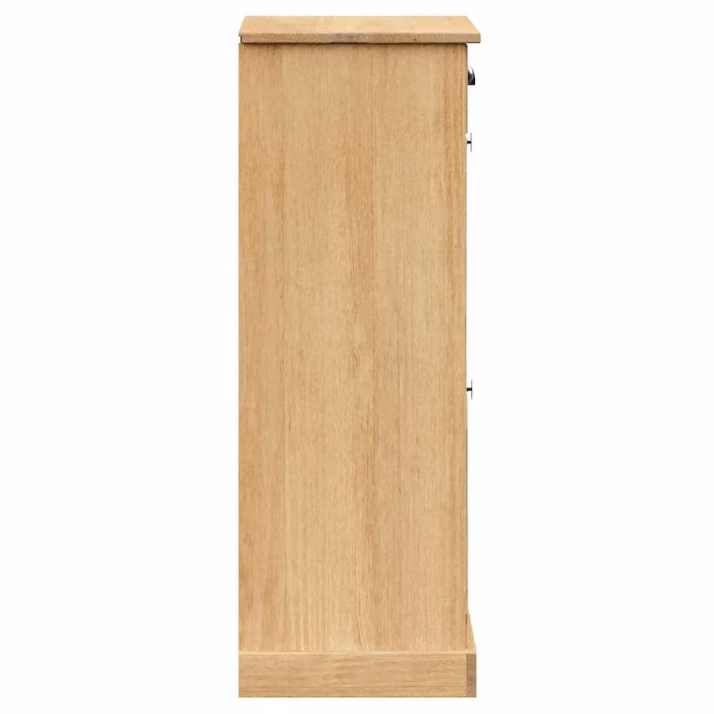 Berkfield Home VIGO Shoe Cabinet in Brown Solid Pine Wood, W/D/H: 60 x 35 x 96 cm – 3