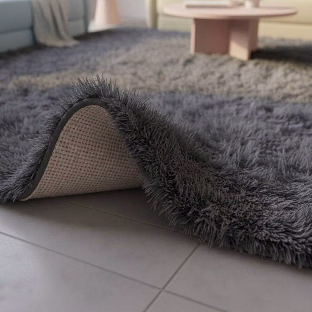 Snug City Grey Shaggy Fluffy Modern Plush Non-Slip Reversible Floor Rug W: 160 cm, D: 230 cm – 2