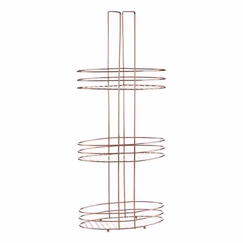 Premier Housewares Orsina Dara 3 Tier Metal Bathroom Storage Rack in Copper