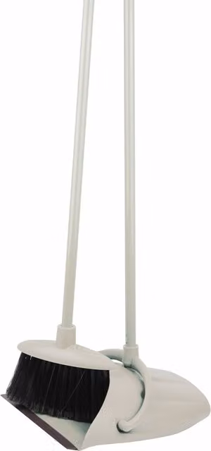 Greener Cleaner White Plastic Dustpan and Brush Set