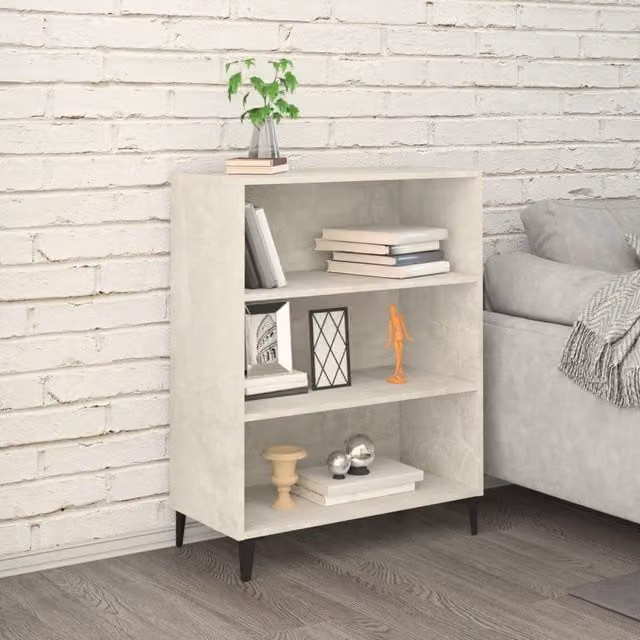 Berkfield Home Classic Sideboard in Concrete Grey, W/D/H: 69.5 x 32.5 x 90 cm