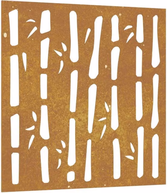 Berkfield Home Garden Brown Floral Metal Wall Decoration, W/H: 55 x 55 cm – 1