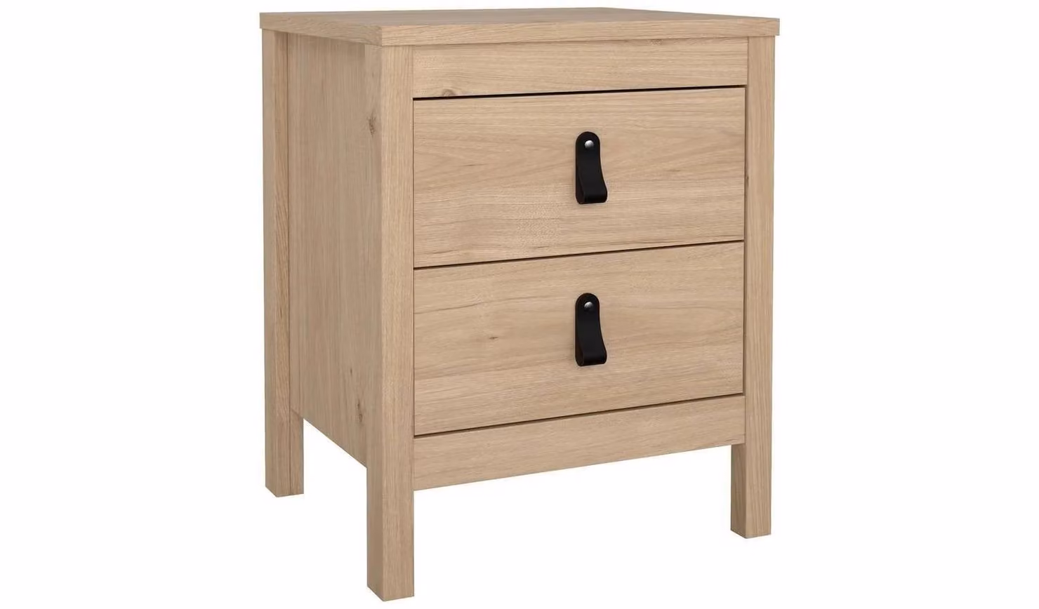 Tvilum Madrid 2 Drawer Bedside Table in Oak