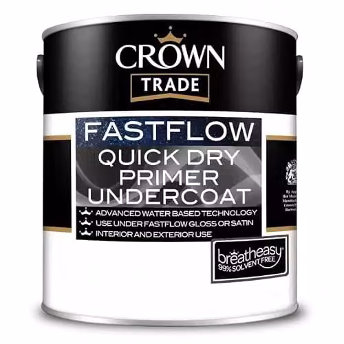 Crown Trade Fastflow Quick Dry Primer Undercoat Grey 2.5 l