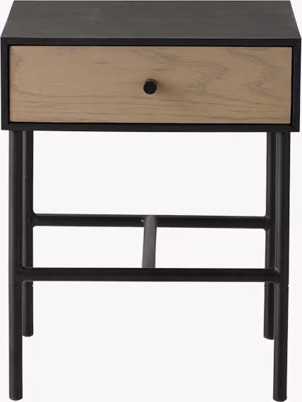 Perch & Parrow Joss Oak Side Table in Black Wood