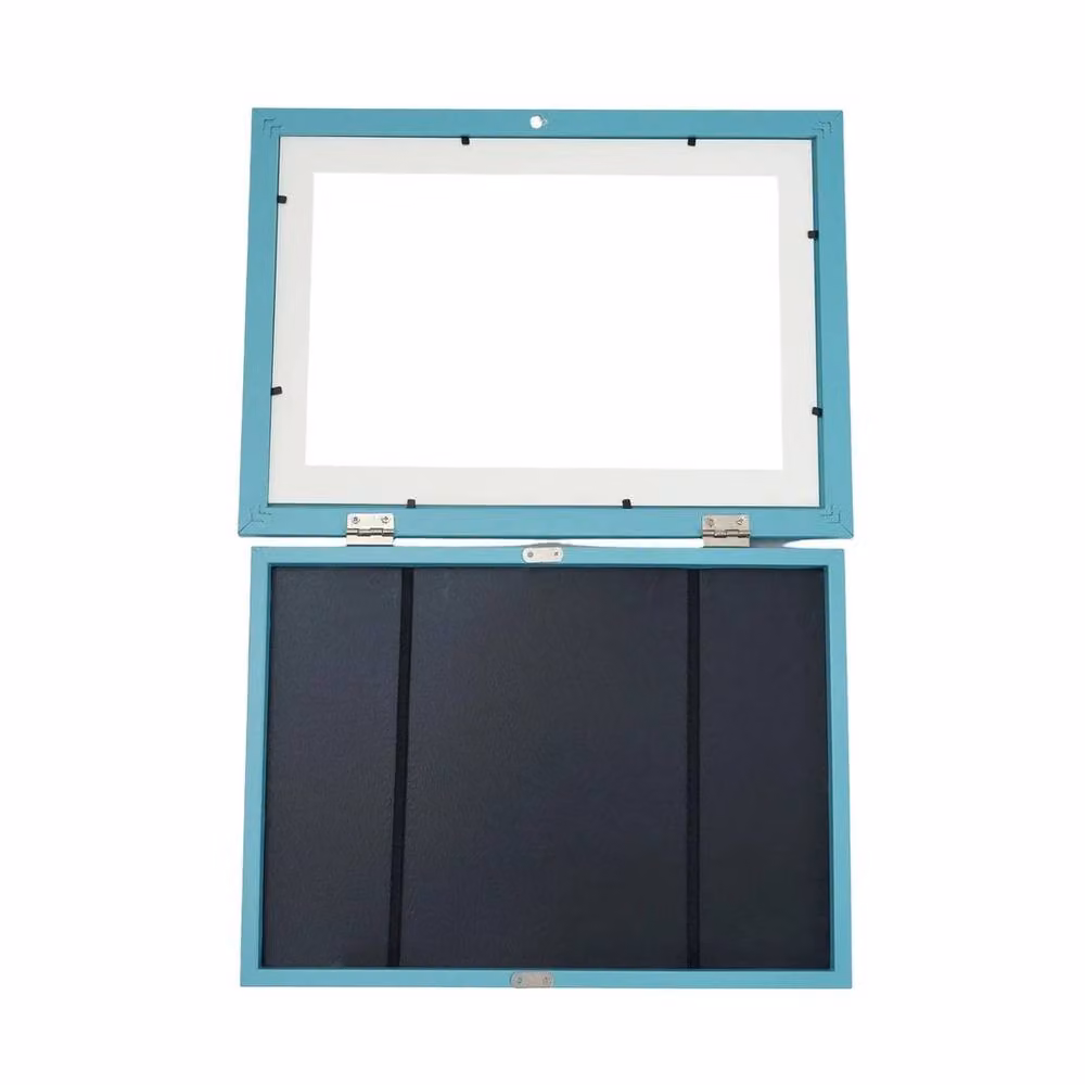 NESTLUNE Blue Rectangular Artwork Display Photo Frame for 150 A4 Pictures, W: 100 cm, H: 80 cm – 3