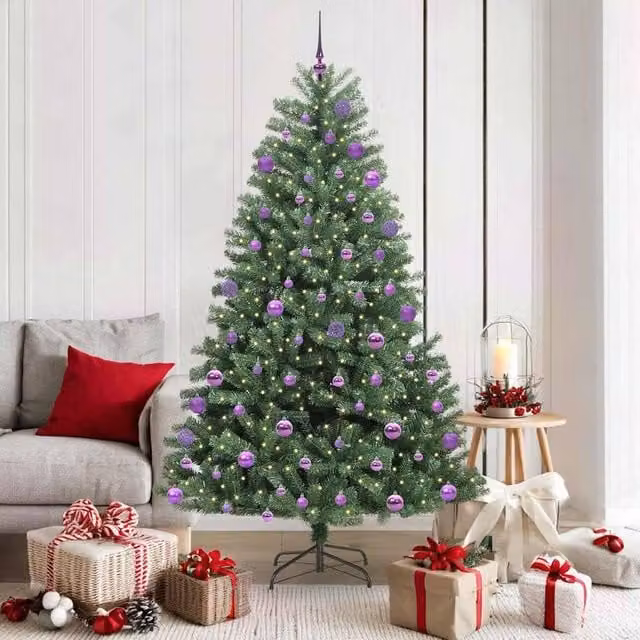 Berkfield Home Green Artificial Hinged Christmas Tree, Height: 180 cm – 1