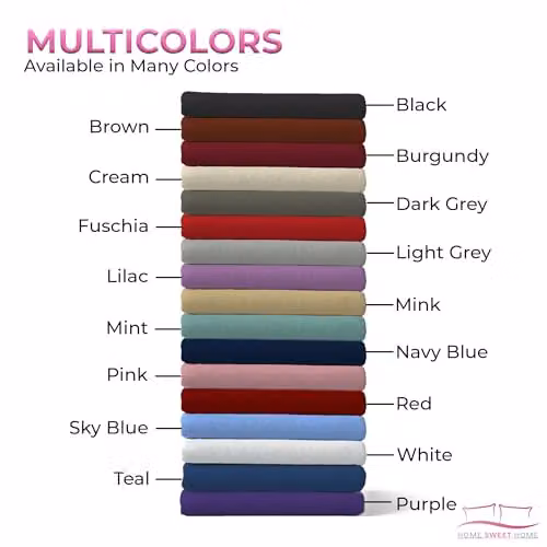 Home Sweet Home UK Burgundy Polycotton Fitted Cot Bed Sheet, W/D/H: 60 x 120 x 15 cm – 5