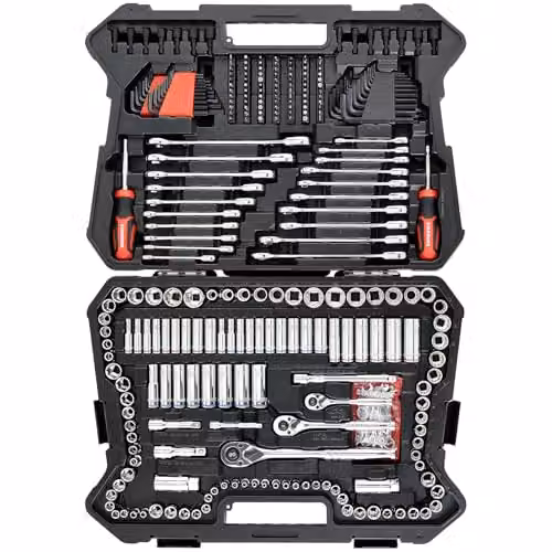 STARWORK True Mechanic 303-Piece Professional Mechanics Tool Set in Black, SAE and Metric, Chrome Vanadium and Stainless Steel – 6