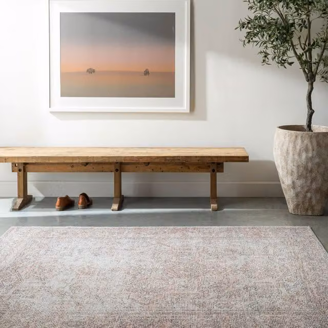 Livabliss Margot Traditional Hand Knotted Living and Dining Room Rug in Multicolour Blue, Pink and Green, W: 120 cm, D: 170 cm – 1