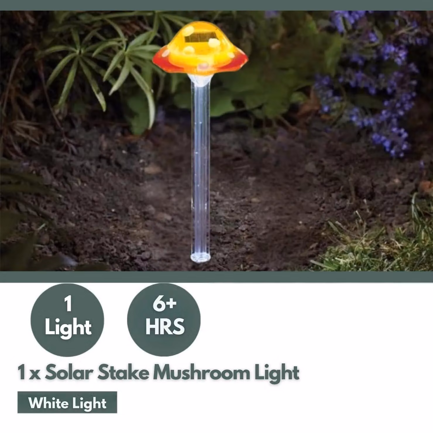 Marco Paul Solar Mushroom Stake Light - Yellow – 4