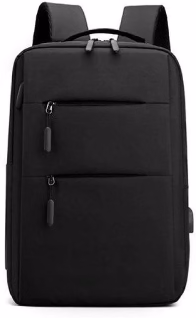 Groov-e Laptop Backpack with Compartments and USB Port, Black