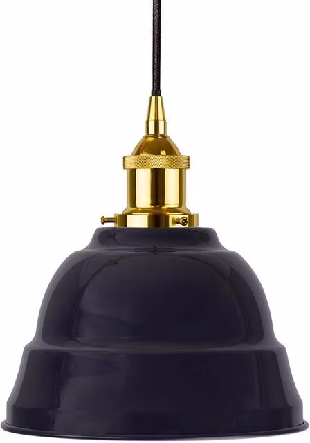 SE Home Lincoln Round Pendant Light in Navy Blue, Gold and Black