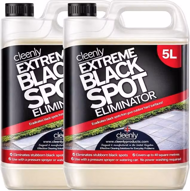 Cleenly Black Spot Destroyer for Patios, Paving and Drives, Clear, 2 Pack