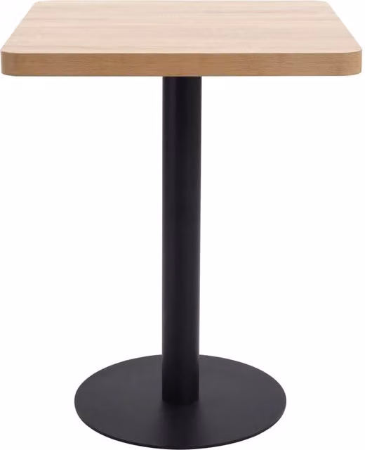 Berkfield Home Bistro Table in Light Brown, W/D: 60 x 60 cm – 1