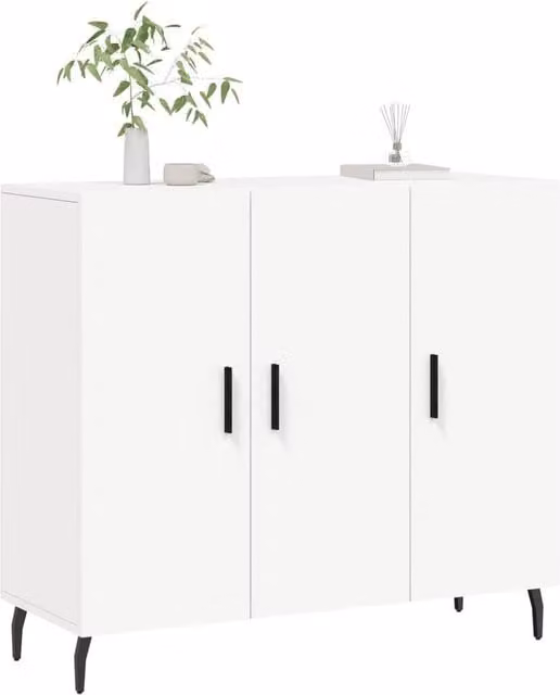 Berkfield Home White Modern Sideboard, W/D/H: 90 x 34 x 80 cm – 1