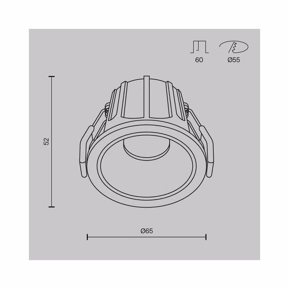 Netlighting Alfa Round Recessed LED Downlight in White and Black, 2700K Warm White, 500lm – 2