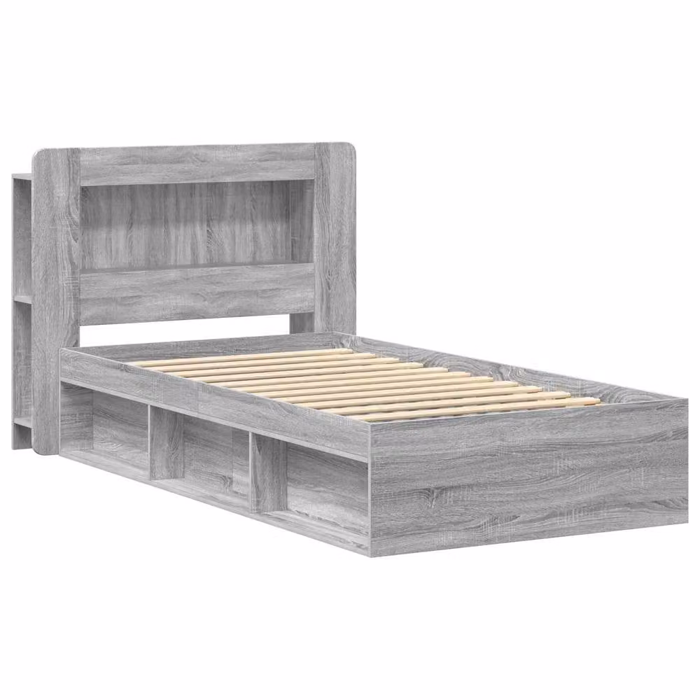 Berkfield Home Modern Bed Frame with Storage Drawers in Grey Sonoma, Engineered Wood, W: 75 cm x L: 190 cm – 2