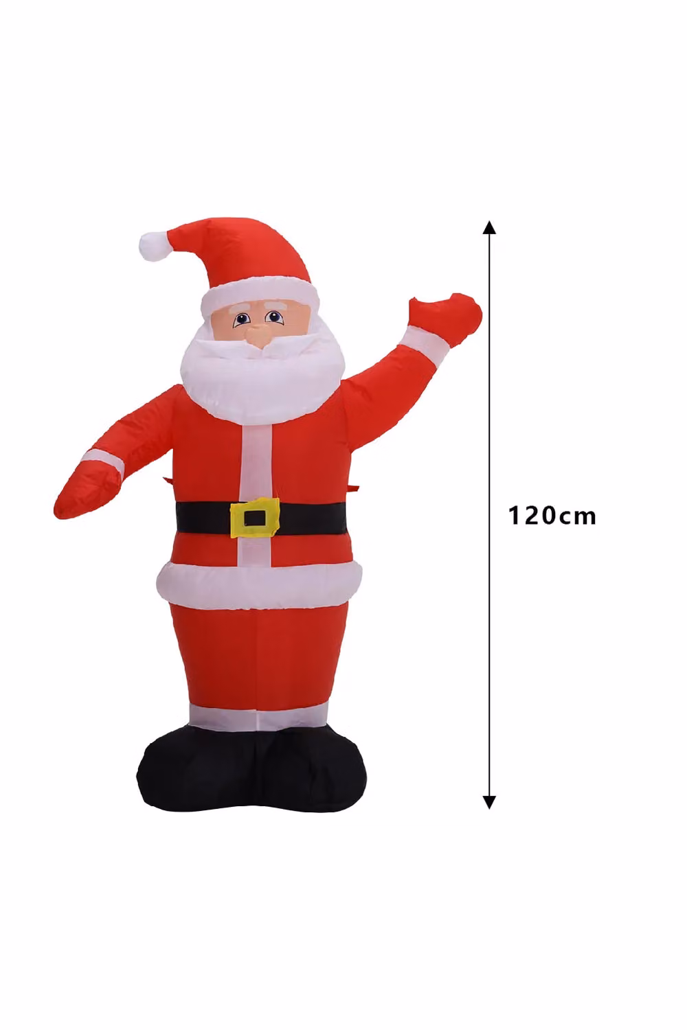 Living and Home Red Inflatable Santa Claus Christmas Decoration with LED Lights, Height: 120 cm – 6