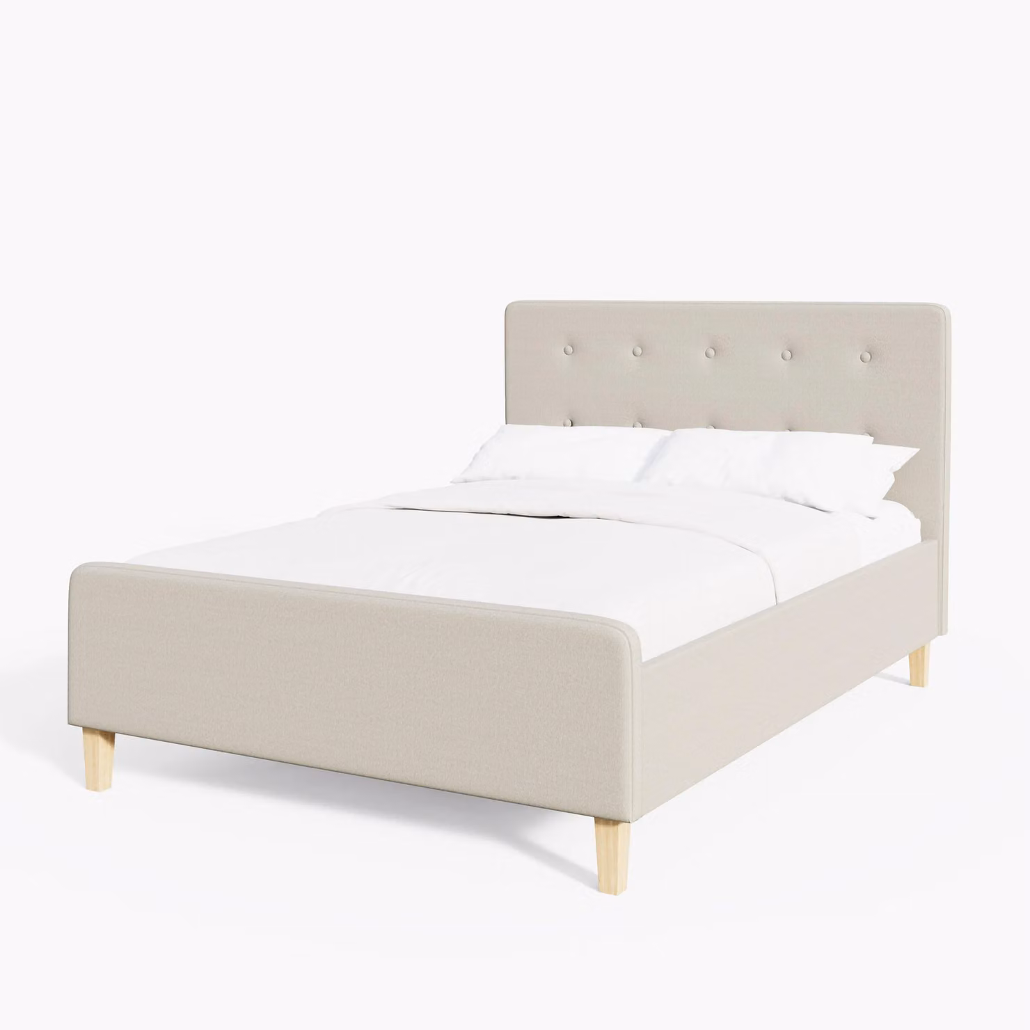 GFW Ashbourne Upholstered Ottoman Storage Bed Frame in Beige or Grey, Double 140 x 200 cm – 2