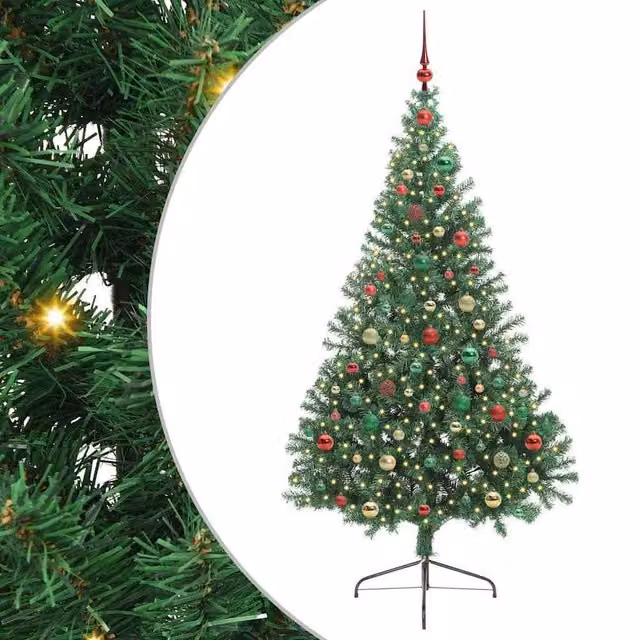 Berkfield Home Pre-lit Artificial Christmas Tree, Green, Height: 180 cm – 1