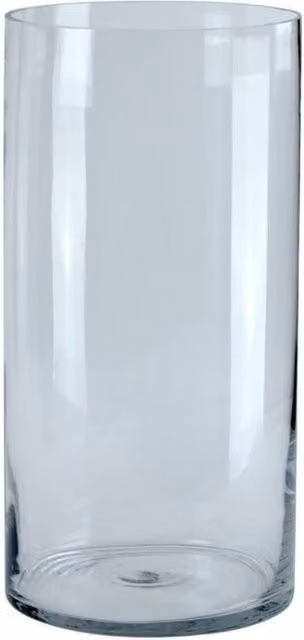 KDMD Clear Glass Cylinder Vase 2 Pack, H 20 cm x W 10 cm