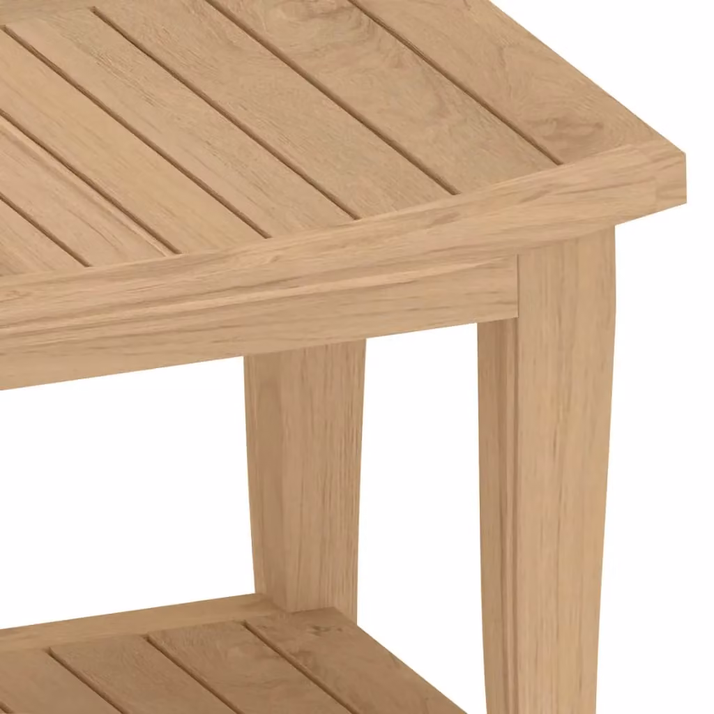 Berkfield Home Brown Teak Solid Wood Bathroom Side Table W/D/H: 50 x 35 x 45 cm – 3