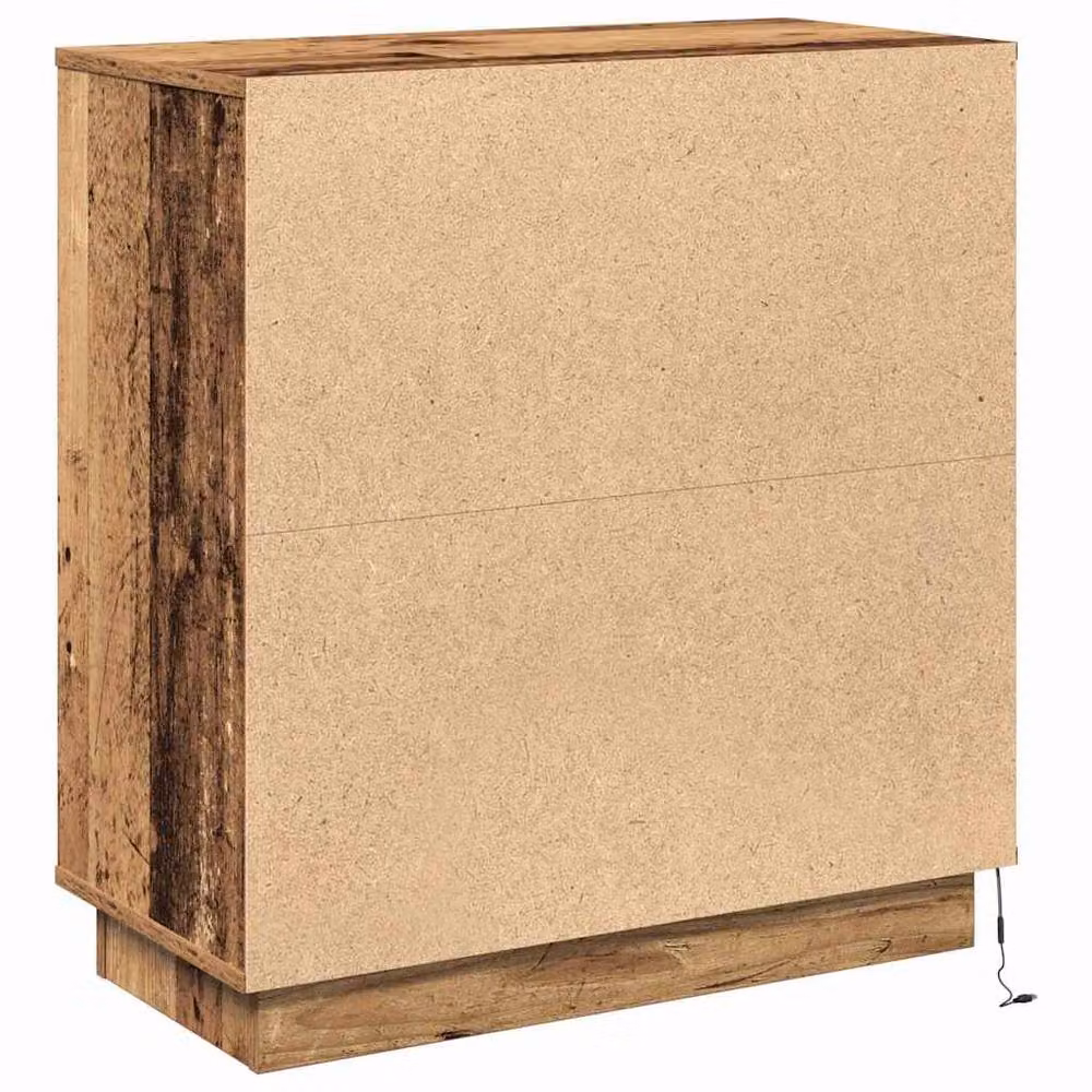 Berkfield Home Rustic Brown Engineered Wood Sideboard with Integrated LED Lighting, W/D/H: 75 x 34.5 x 71 cm – 7
