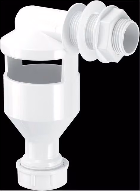 McAlpine TUN-3 One Piece Side Inlet Tundish with 3/4 inch Inlet and 19/23mm Universal Connection in Silver