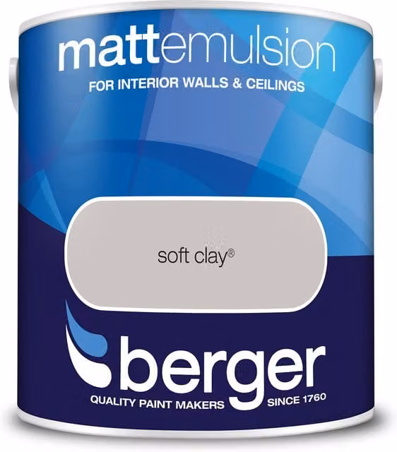 Berger Matt Emulsion Dispersion in Soft Clay (Beige and Grey)