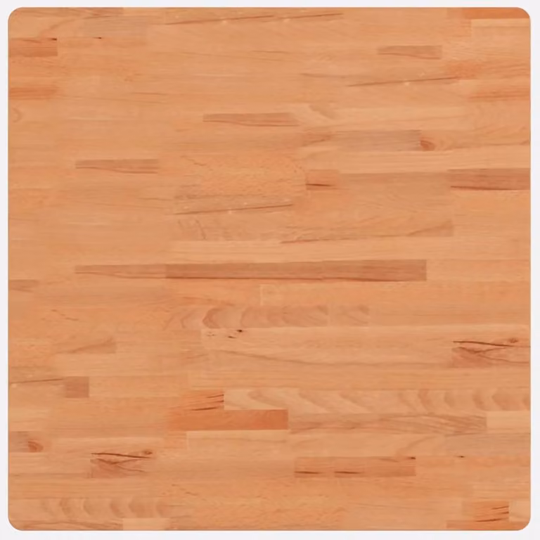 Berkfield Home Square Solid Wood Beech Table Top, Brown, W: 70 cm, D: 70 cm, H: 4 cm