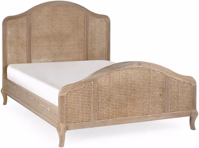 Cheshire Mulberry Rattan Bed in Brown Light Oak, Double (135 cm) – 1